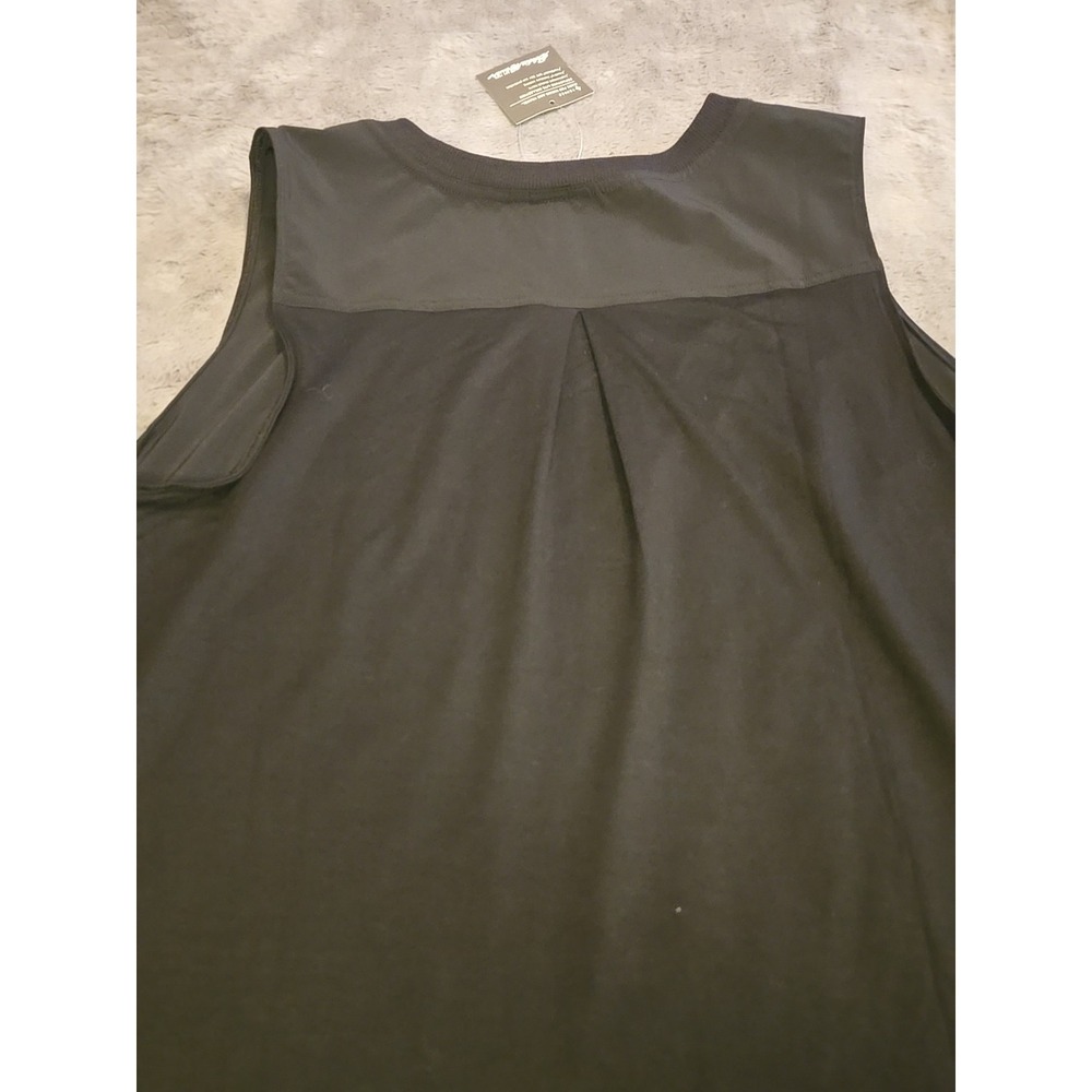 Eddie Bauer Women's XL Departure Lite Rib Tri Tank Top NWT Black Travel Shirt - Picture 9 of 14